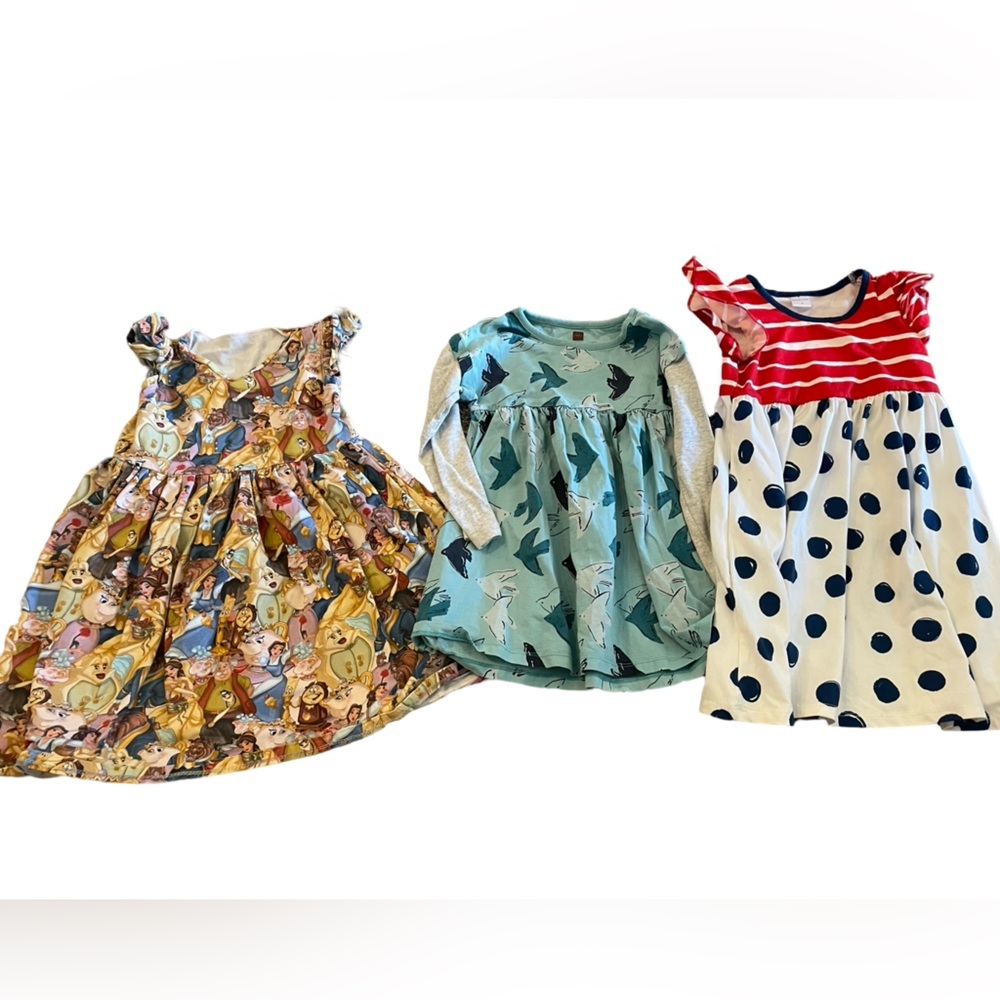Bundle of 3 girls dresses 4T